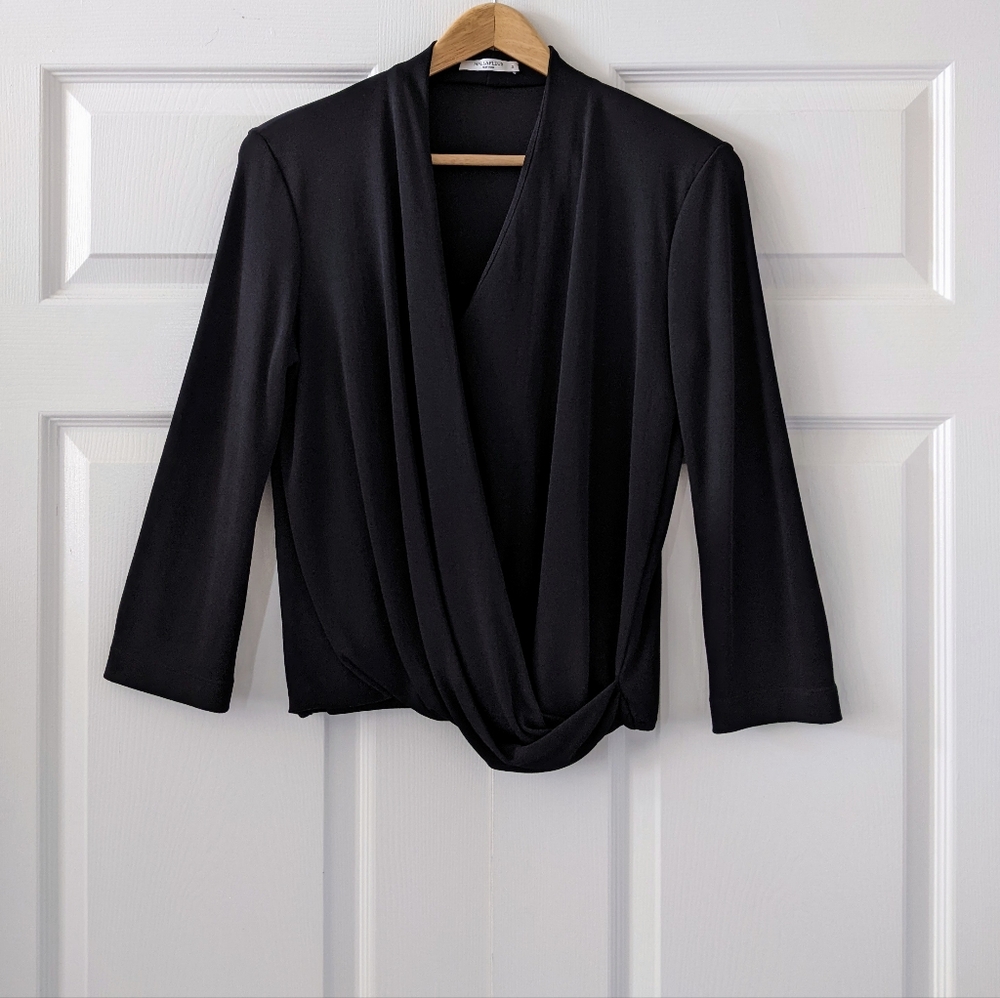 M.M. Lafleur The Deneuve Knit Black Top Size Small